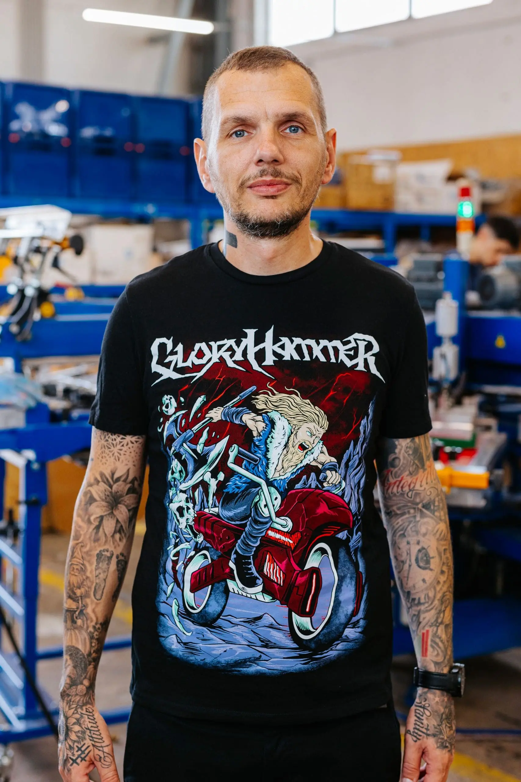 Gloryhammer Fantasy Metal Band T-Shirt mit lebendigem siebgedruckten Zauberer-Artwork